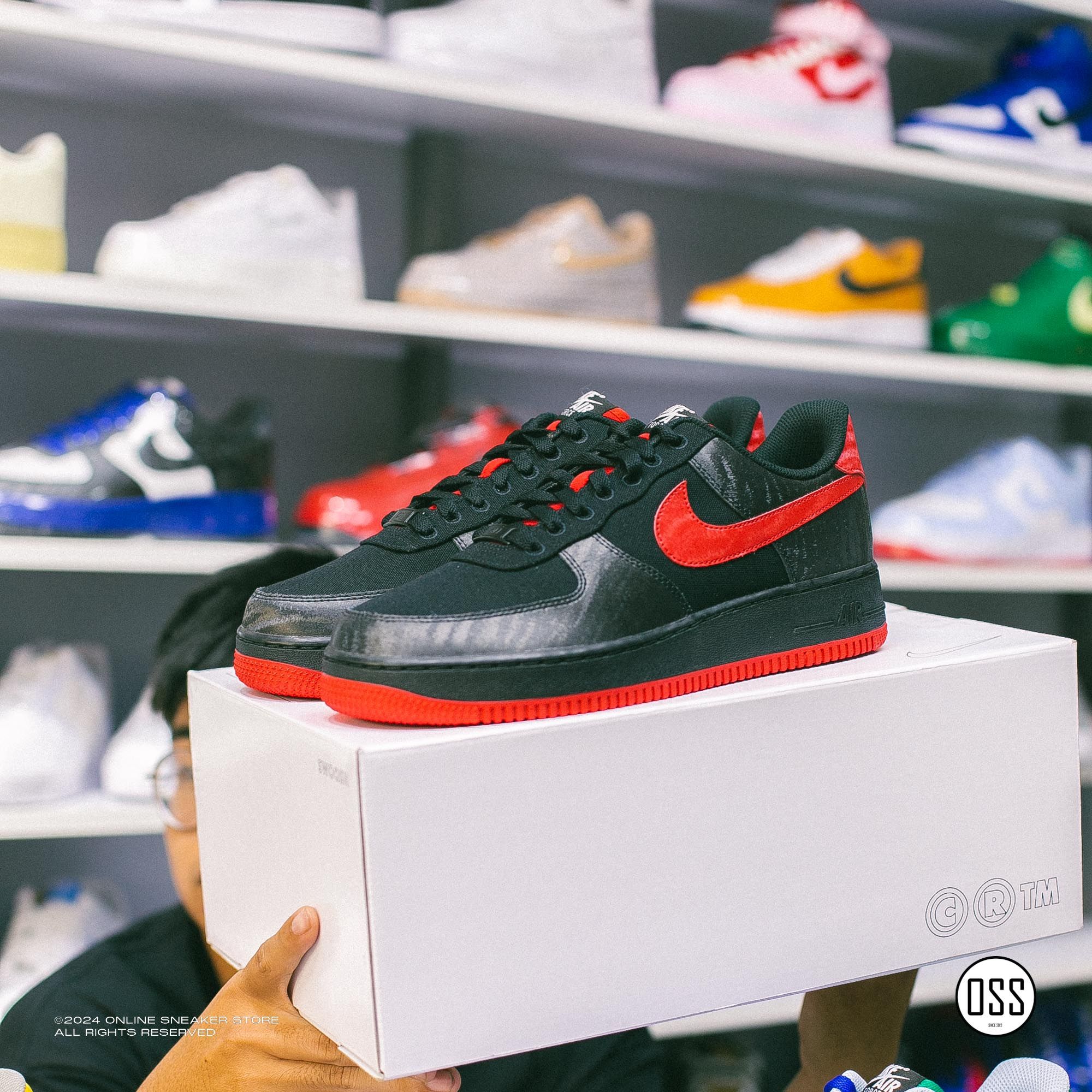  Nike Air Force 1 Low By You - Black / Red 