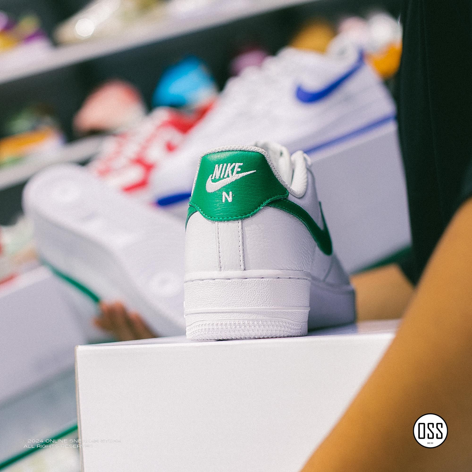  Nike Air Force 1 Low By You - White / Green 