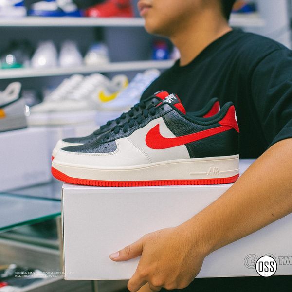  Nike Air Force 1 Low By You - Black / White / Red 