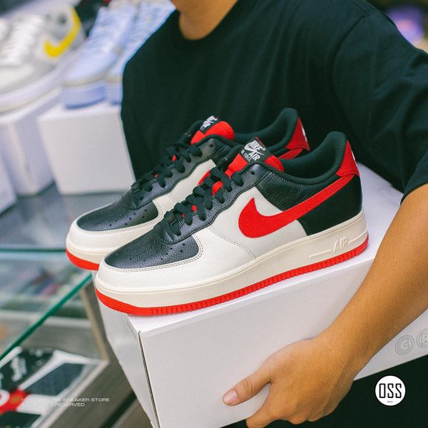  Nike Air Force 1 Low By You - Black / White / Red 