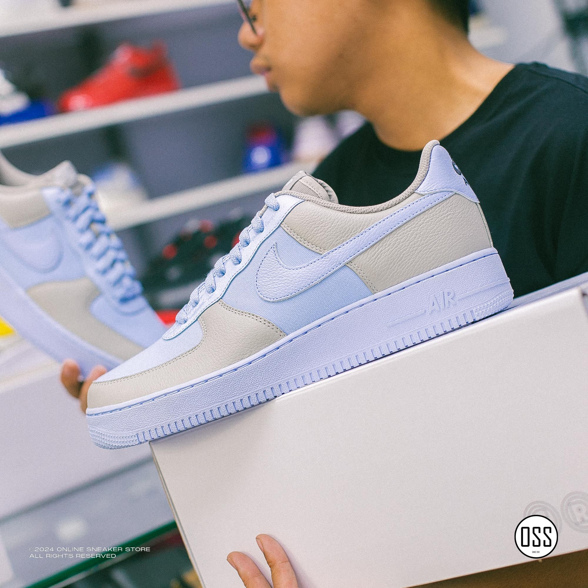  Nike Air Force 1 Low By You - Grey / Blue 