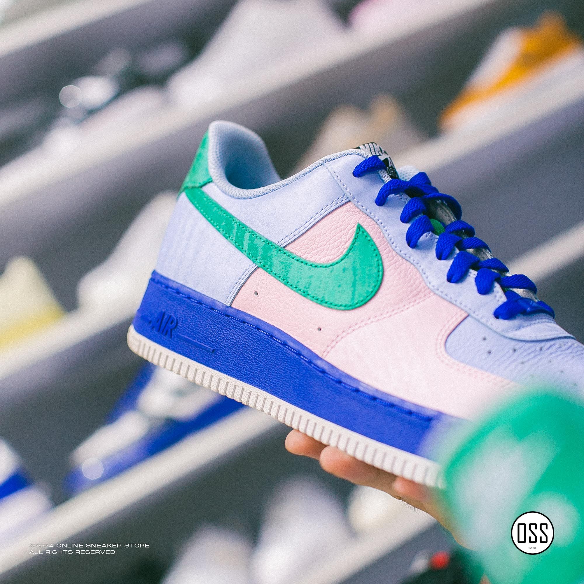  Nike Air Force 1 Low By You - Pink / Blue 