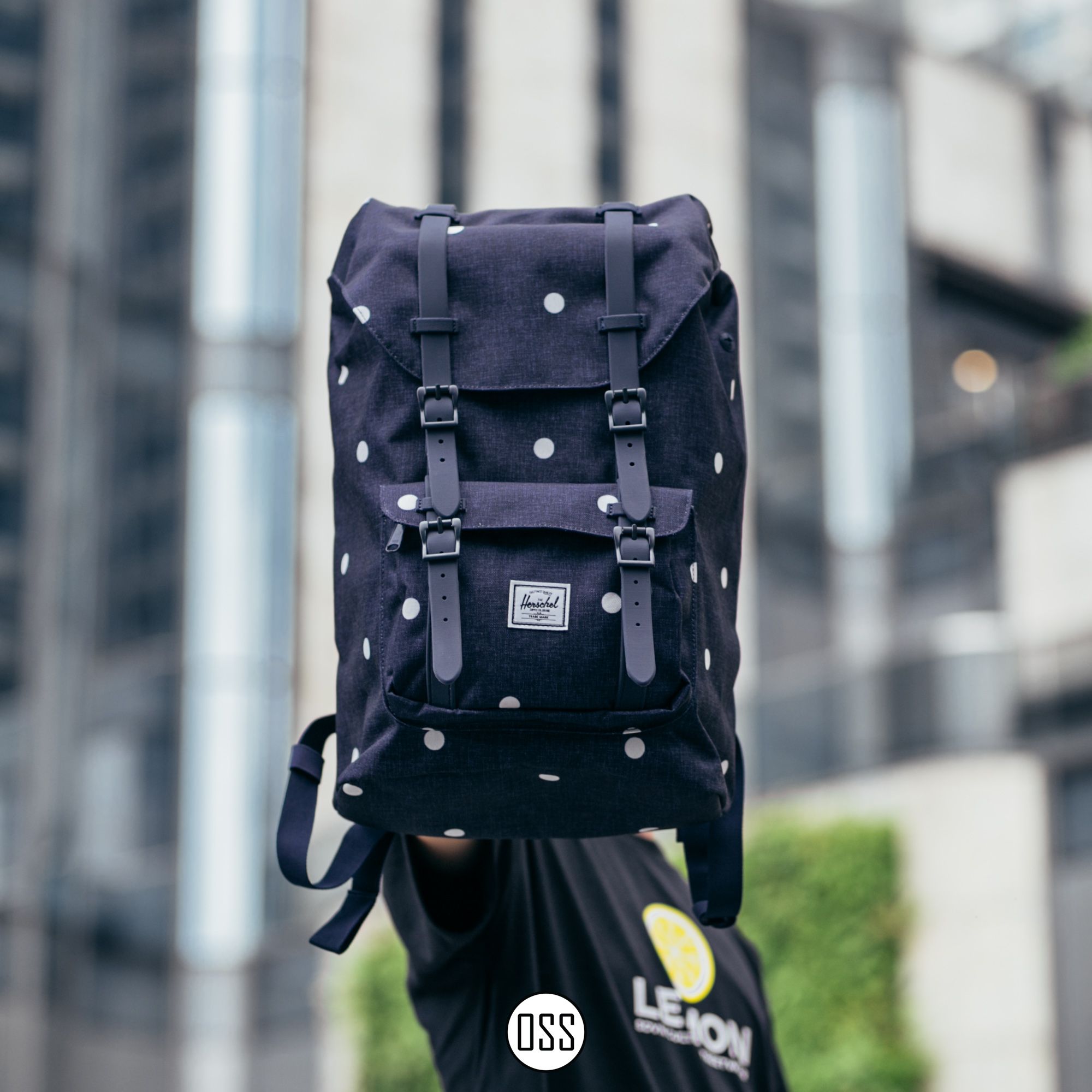  Herschel Little America | Mid-Volume - Polka Dot Crosshatch 