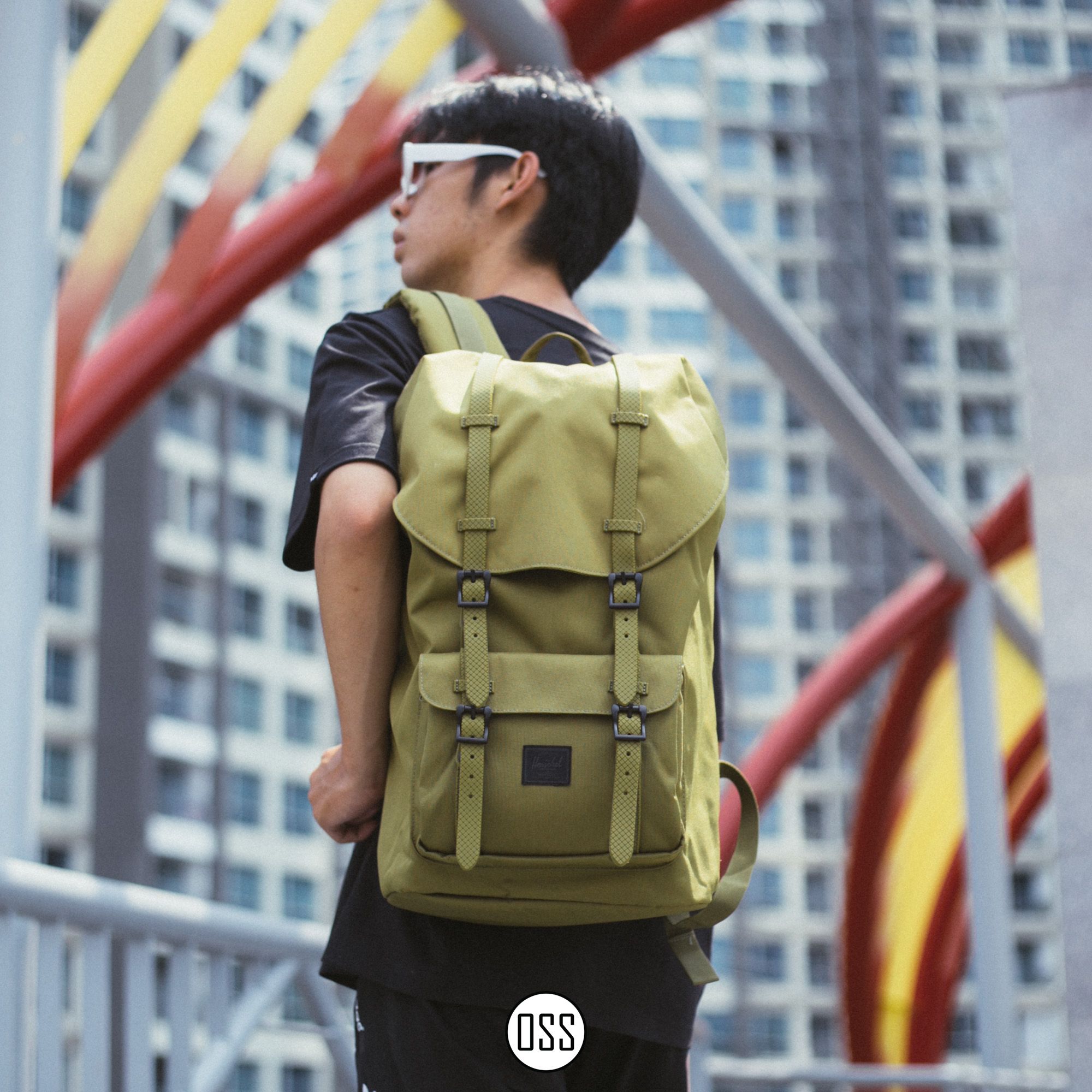  Herschel Little America | Large-Volume - Khaki Green 