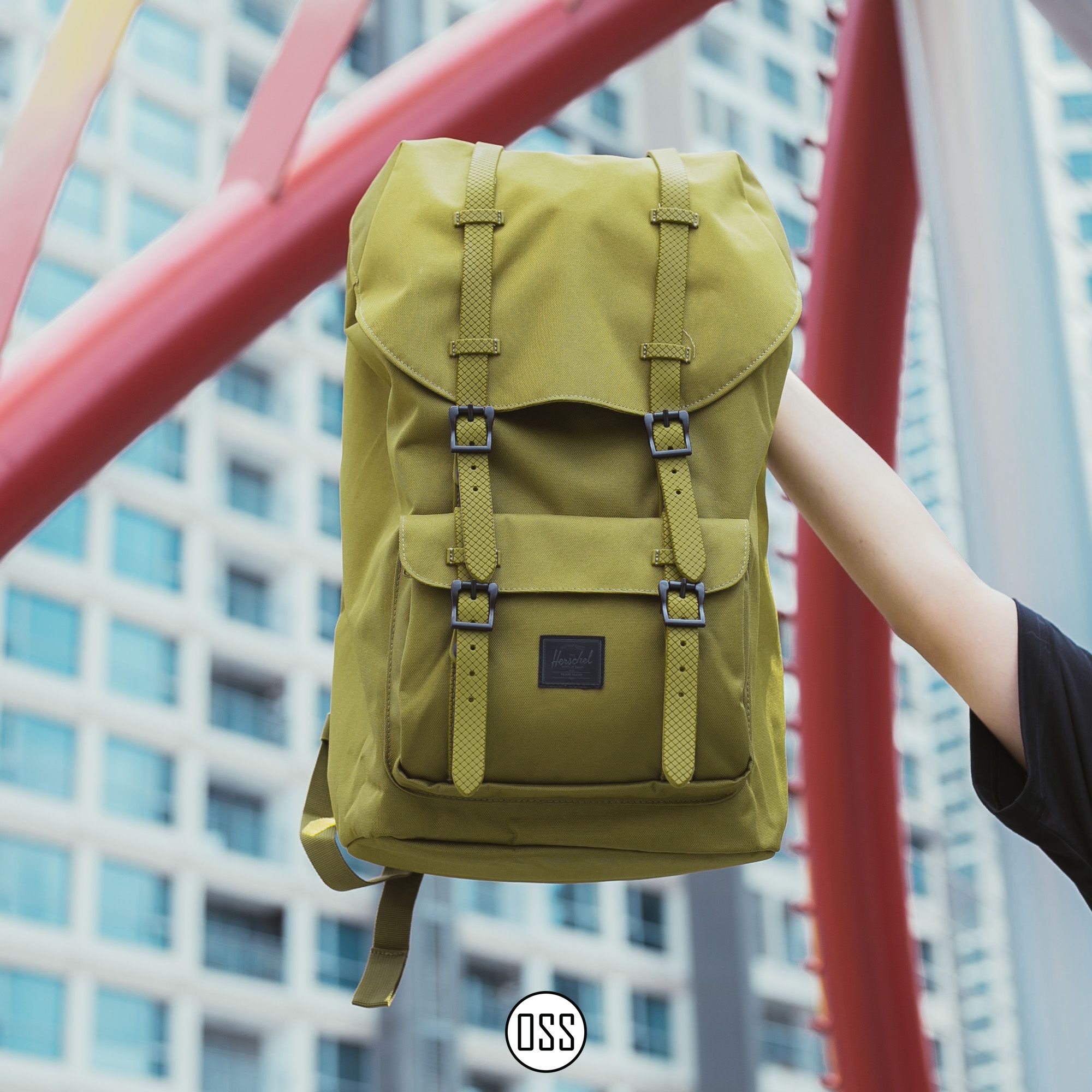  Herschel Little America | Large-Volume - Khaki Green 