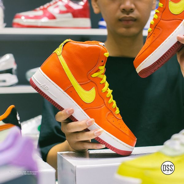  Nike Air Force 1 High By You - Orange / Yellow 