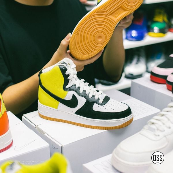  Nike Air Force 1 High By You - White / Black / Yellow 
