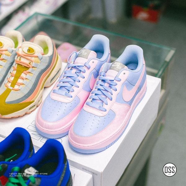  Nike Air Force 1 Low By You - Baby Blue / Pink 