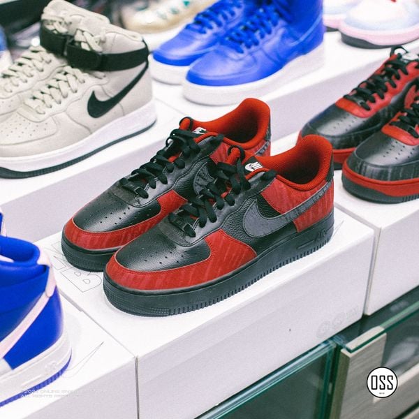  Nike Air Force 1 Low By You - Red / Black Satin 