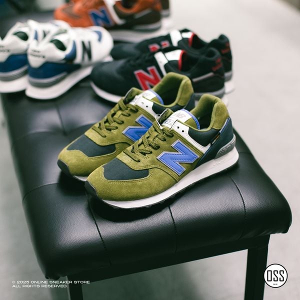  New Balance 574 - Olive / Blue 