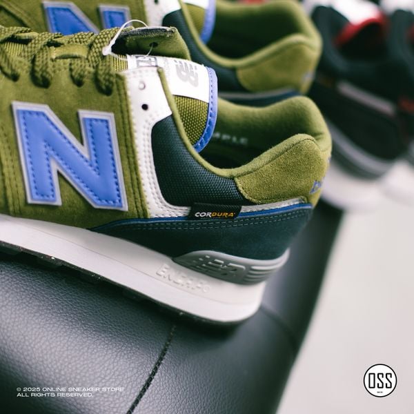  New Balance 574 - Olive / Blue 