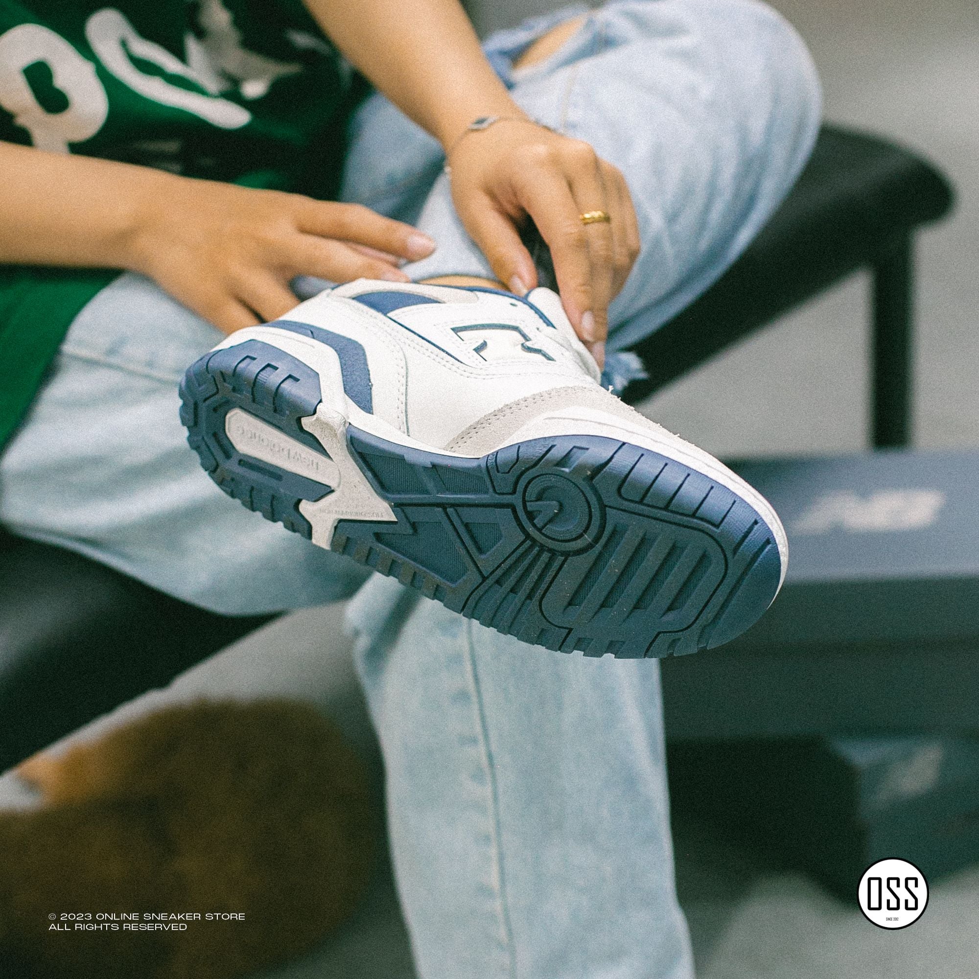  New Balance 550 - White / Vintage Indigo 
