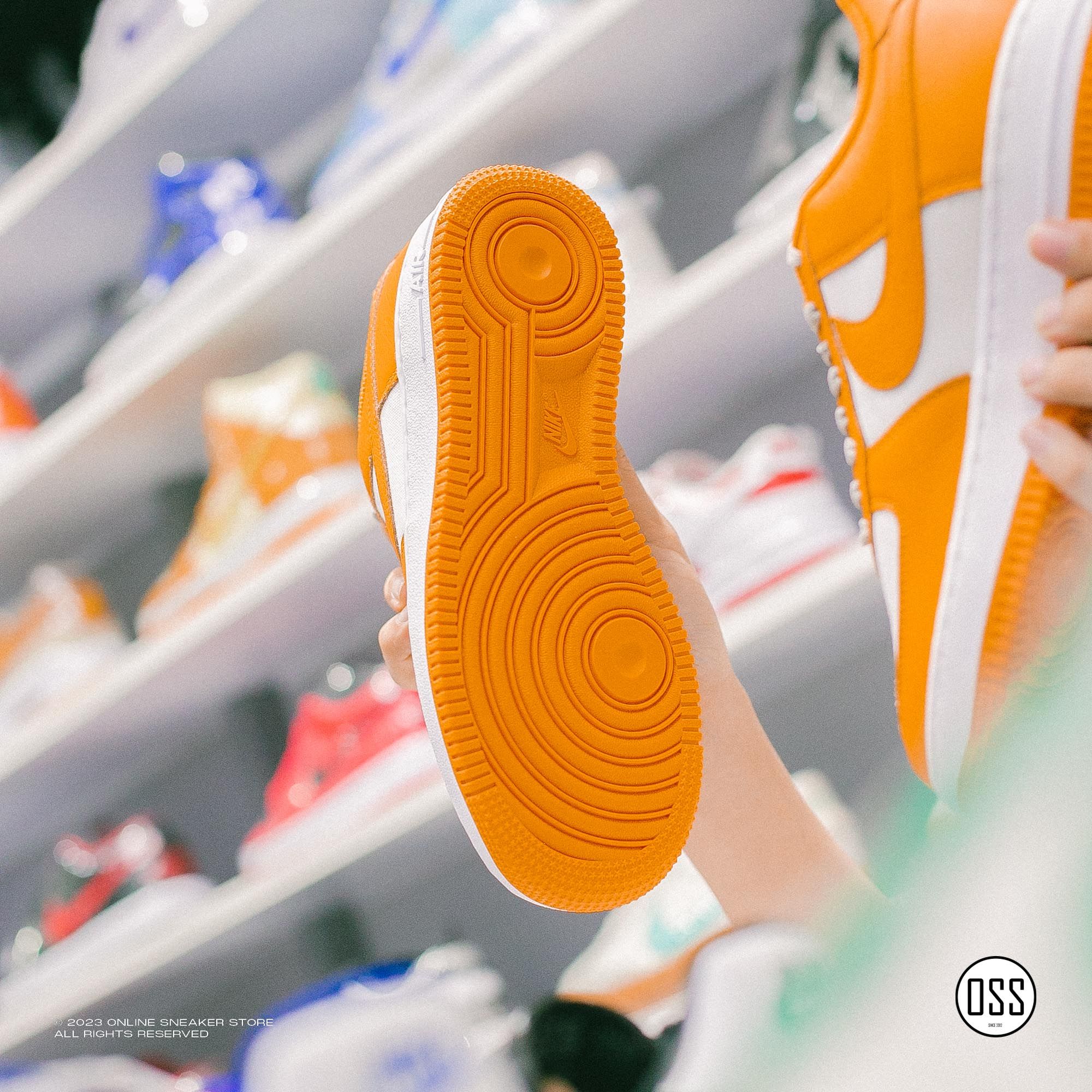  Nike Air Force 1 Low By You - Kumquat Leather / White 