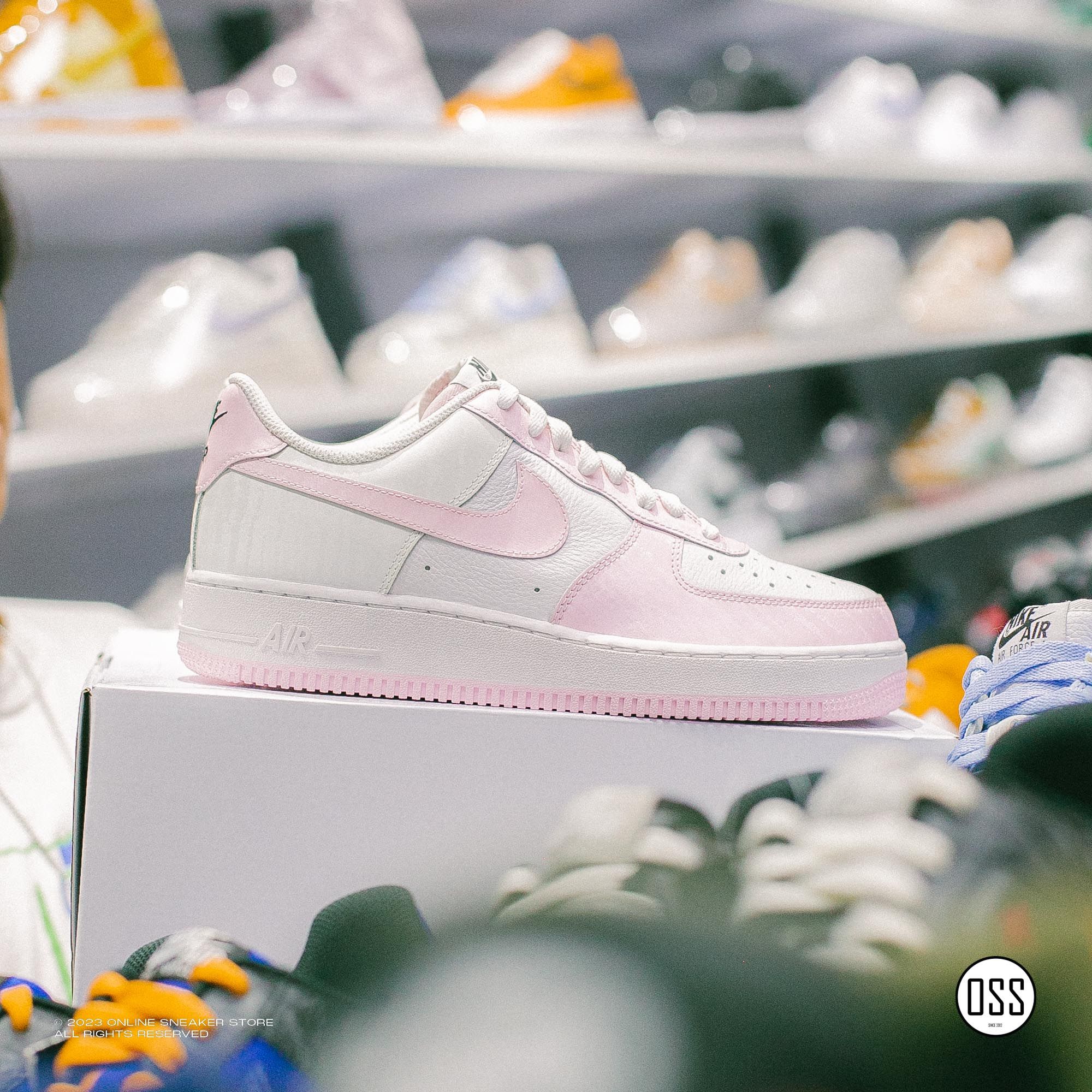  Nike Air Force 1 Low By You - Pink Foam Satin 