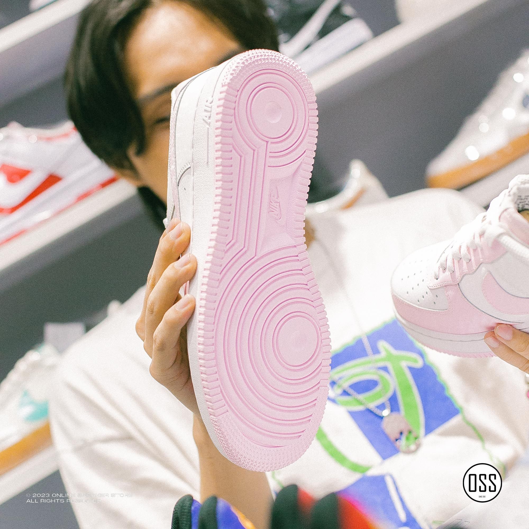  Nike Air Force 1 Low By You - Pink Foam Satin 