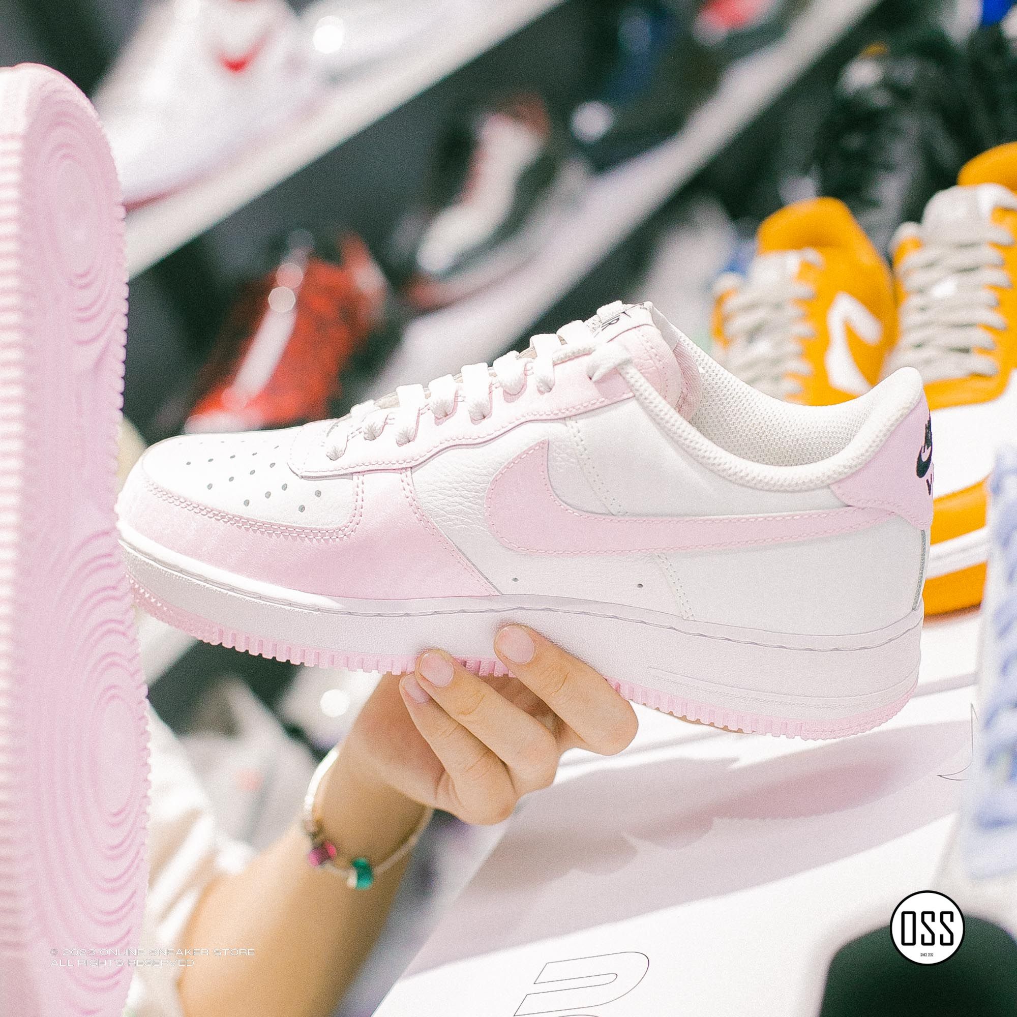  Nike Air Force 1 Low By You - Pink Foam Satin 