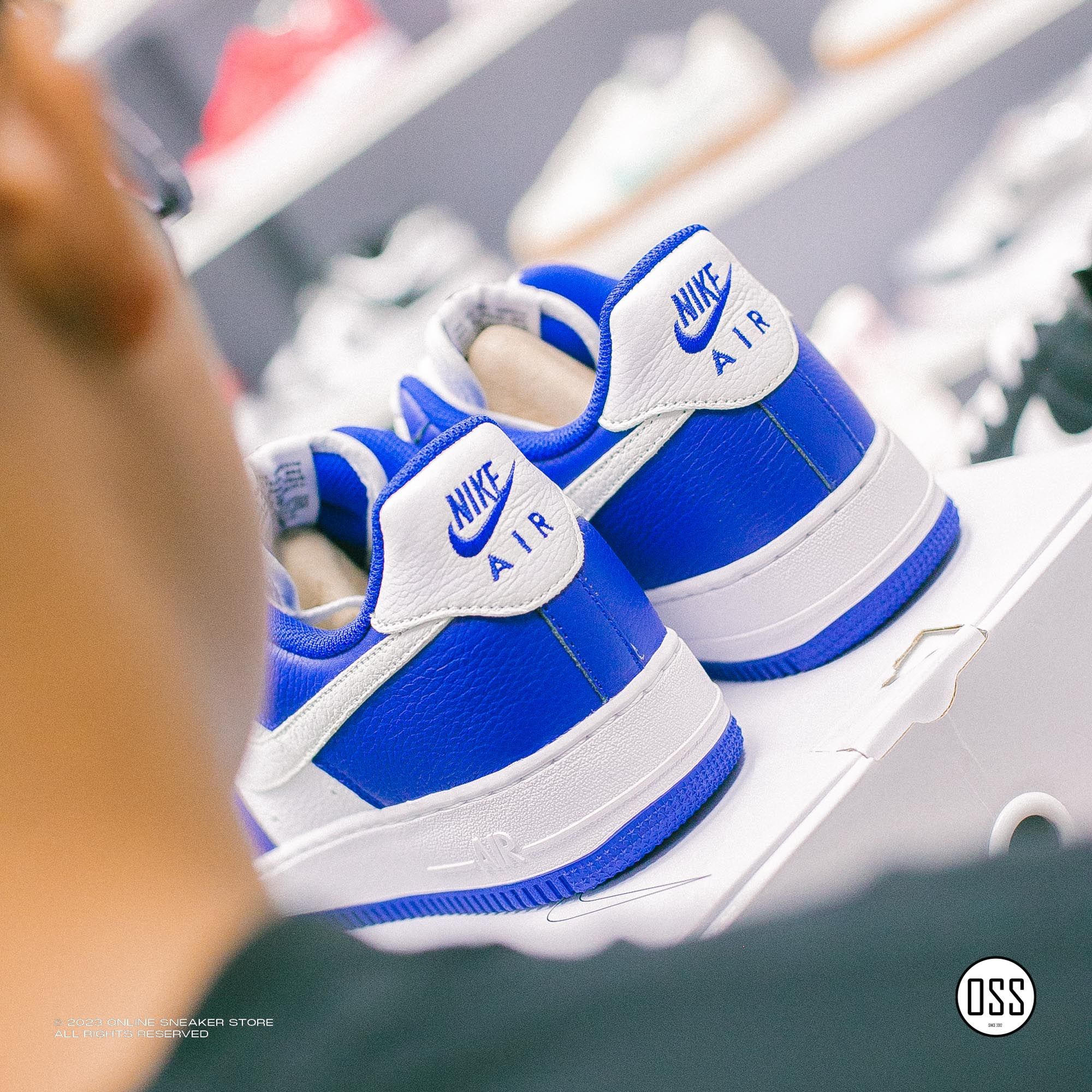  Nike Air Force 1 Low By You - Old Royal Leather / White 