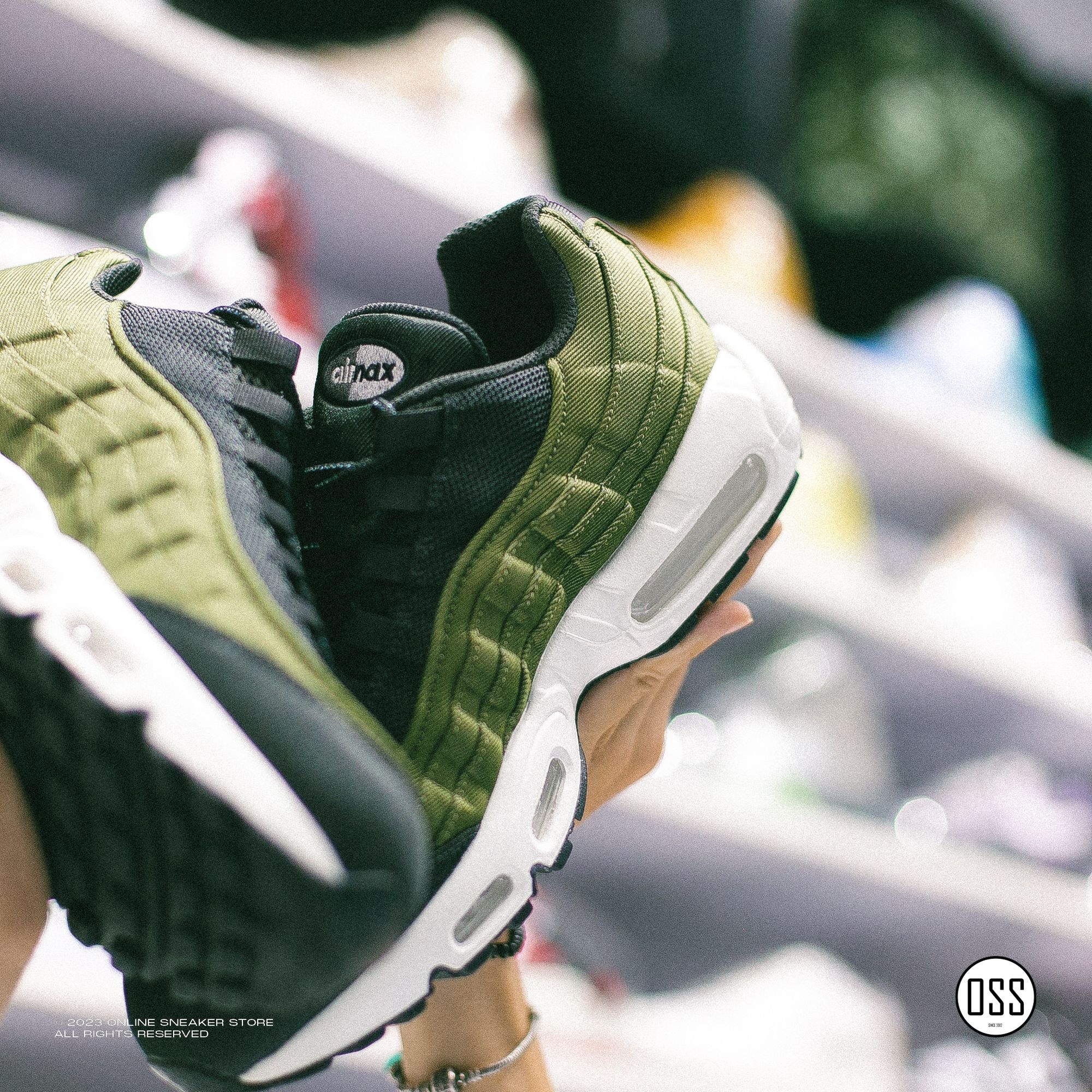  Nike Air Max 95 By You - Medium Olive / Black 