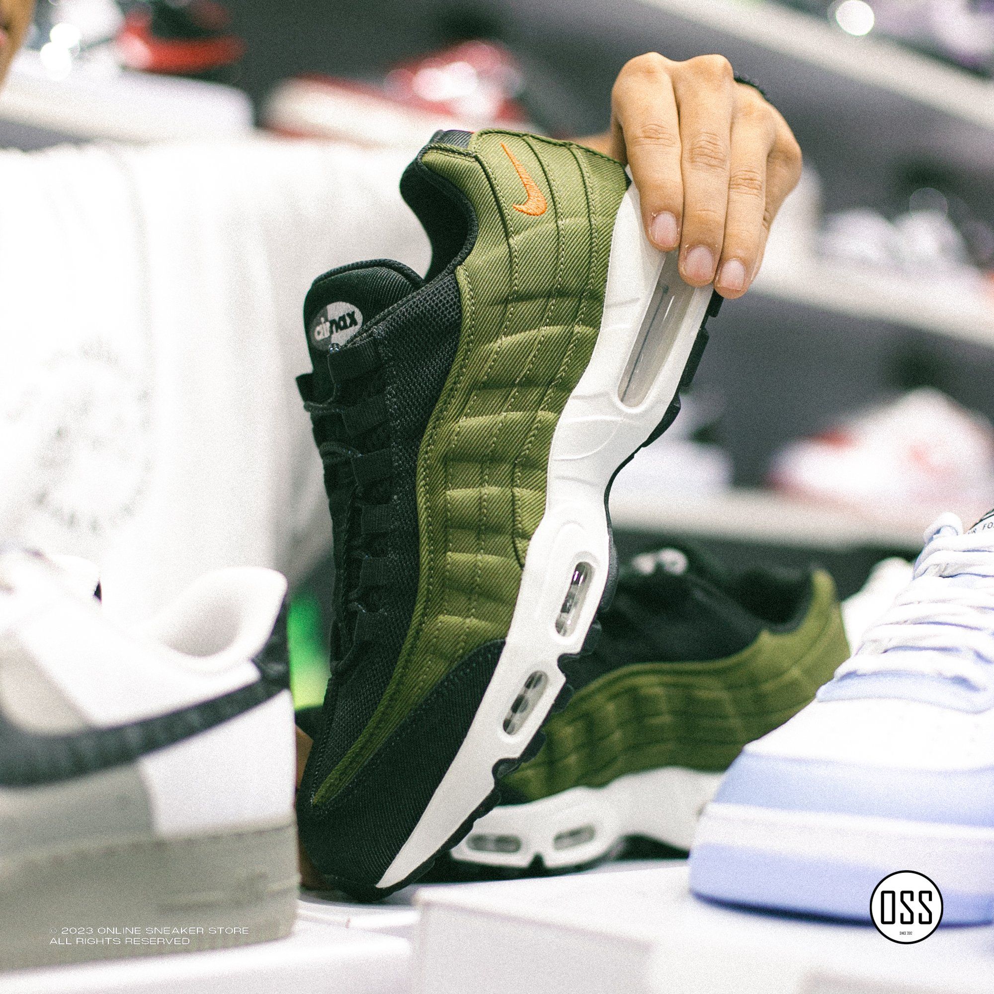  Nike Air Max 95 By You - Medium Olive / Black 