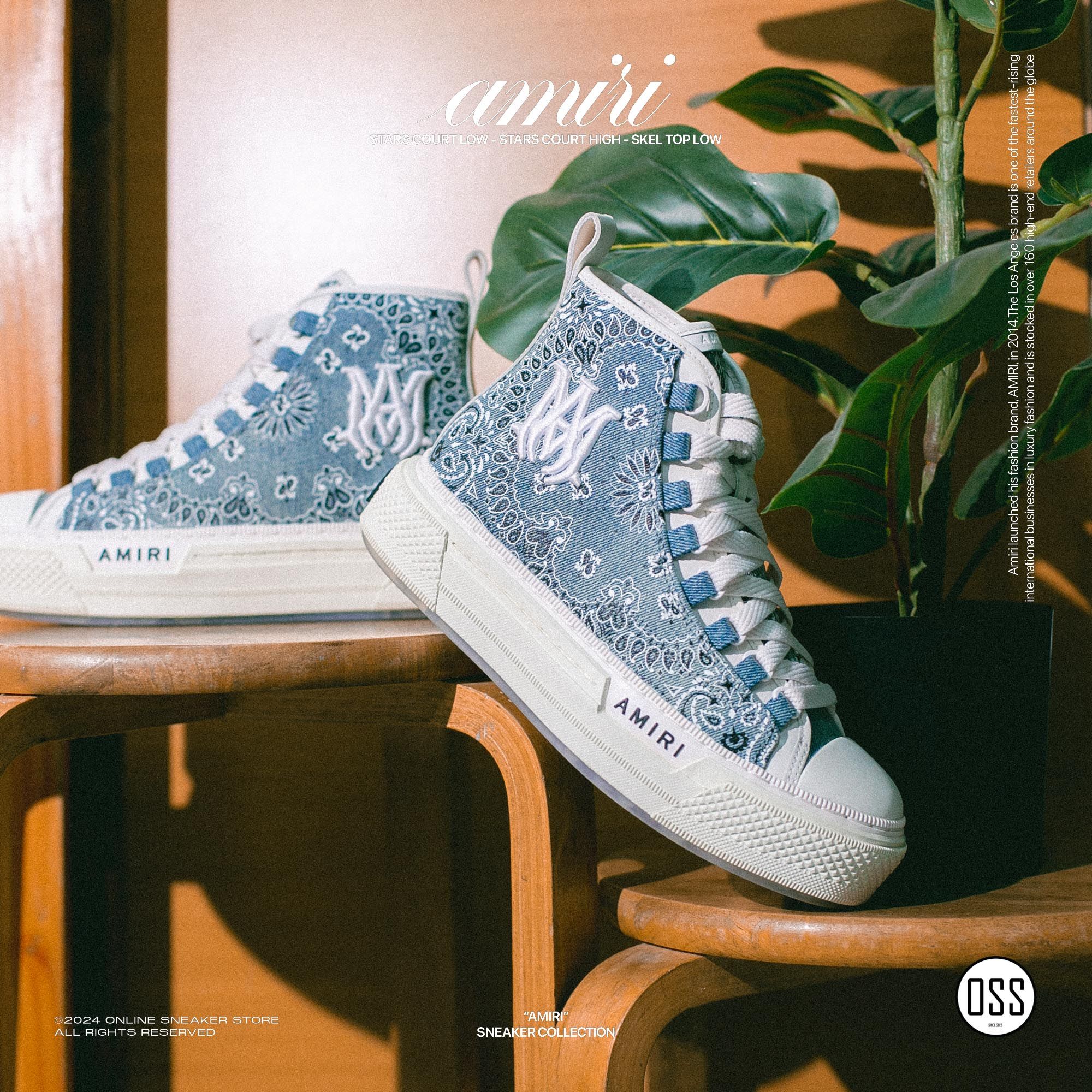  AMIRI M.A. COURT HI - CLAY INDIGO 