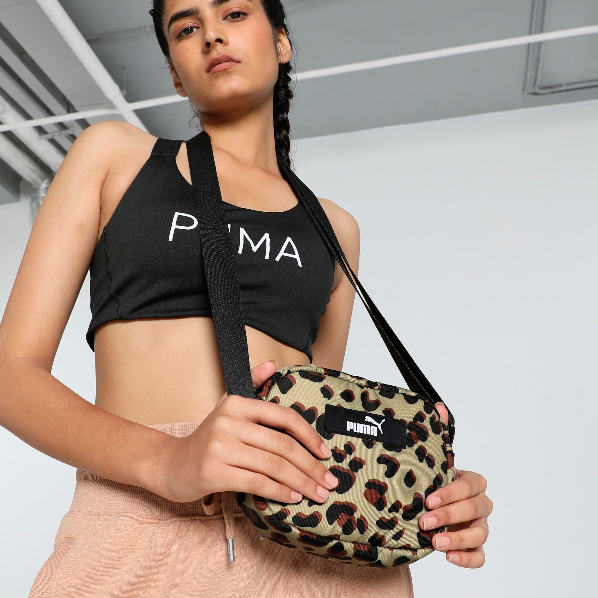  Puma Core Pop Crossbody Bag - Leopard 