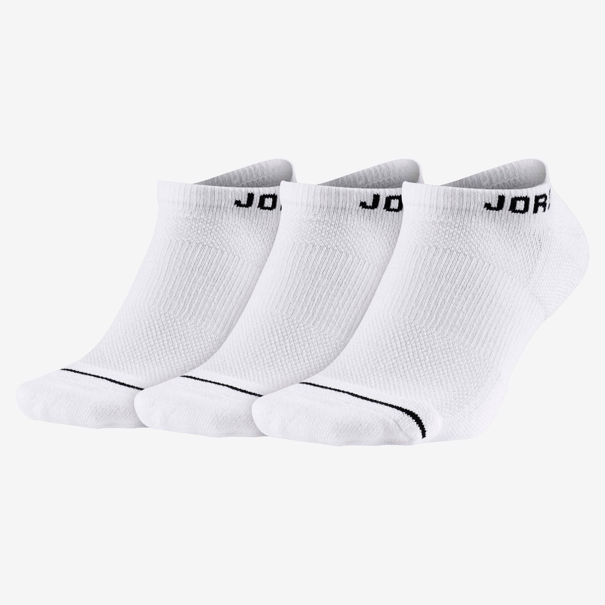  Jordan Everyday Max No-Show Socks (3 Pairs) - White 