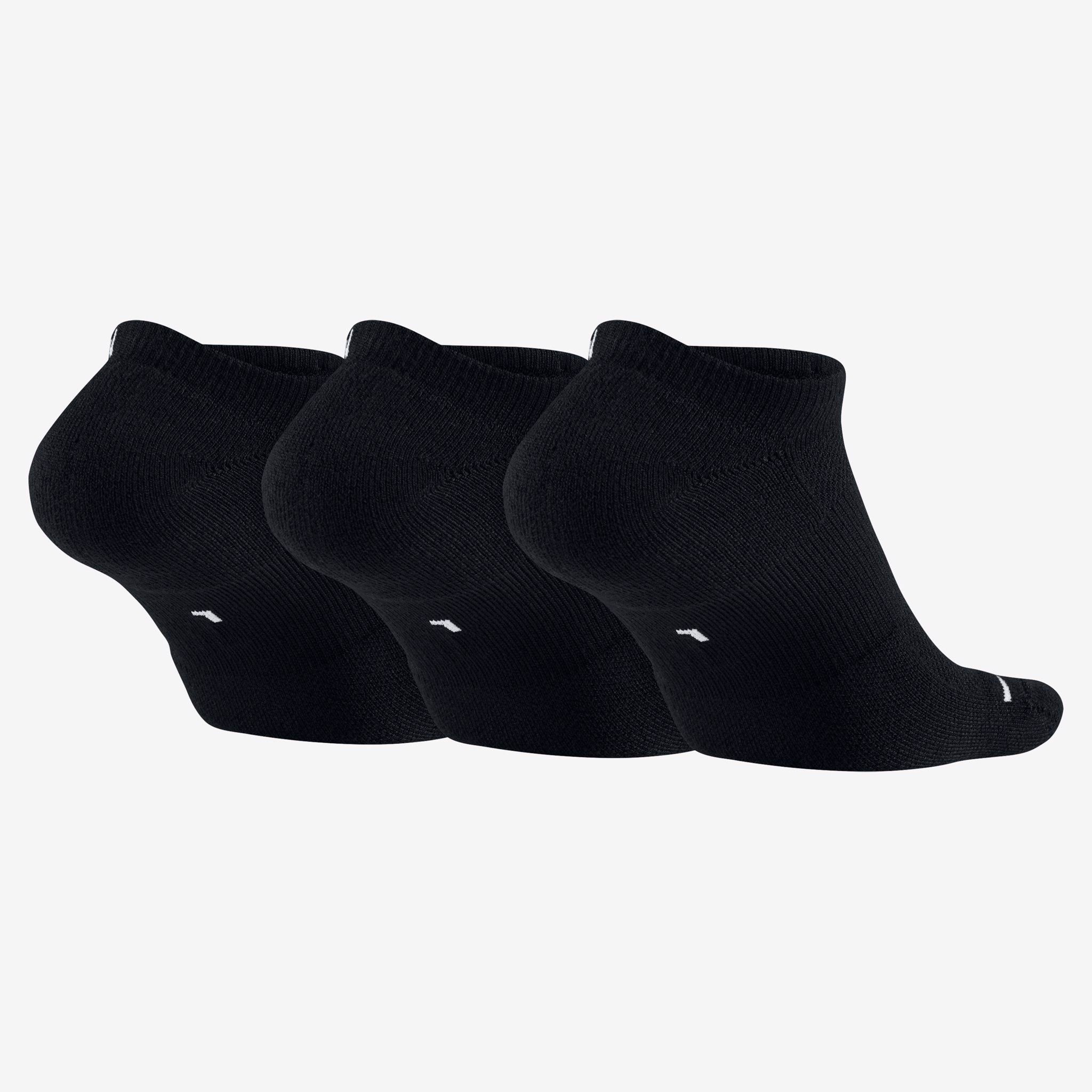  Jordan Everyday Max No-Show Socks (3 Pairs) - Black 