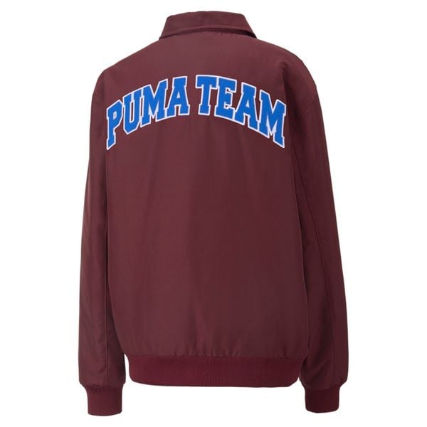  PUMA Team Varsity Bomber Jacket - Deep Red 