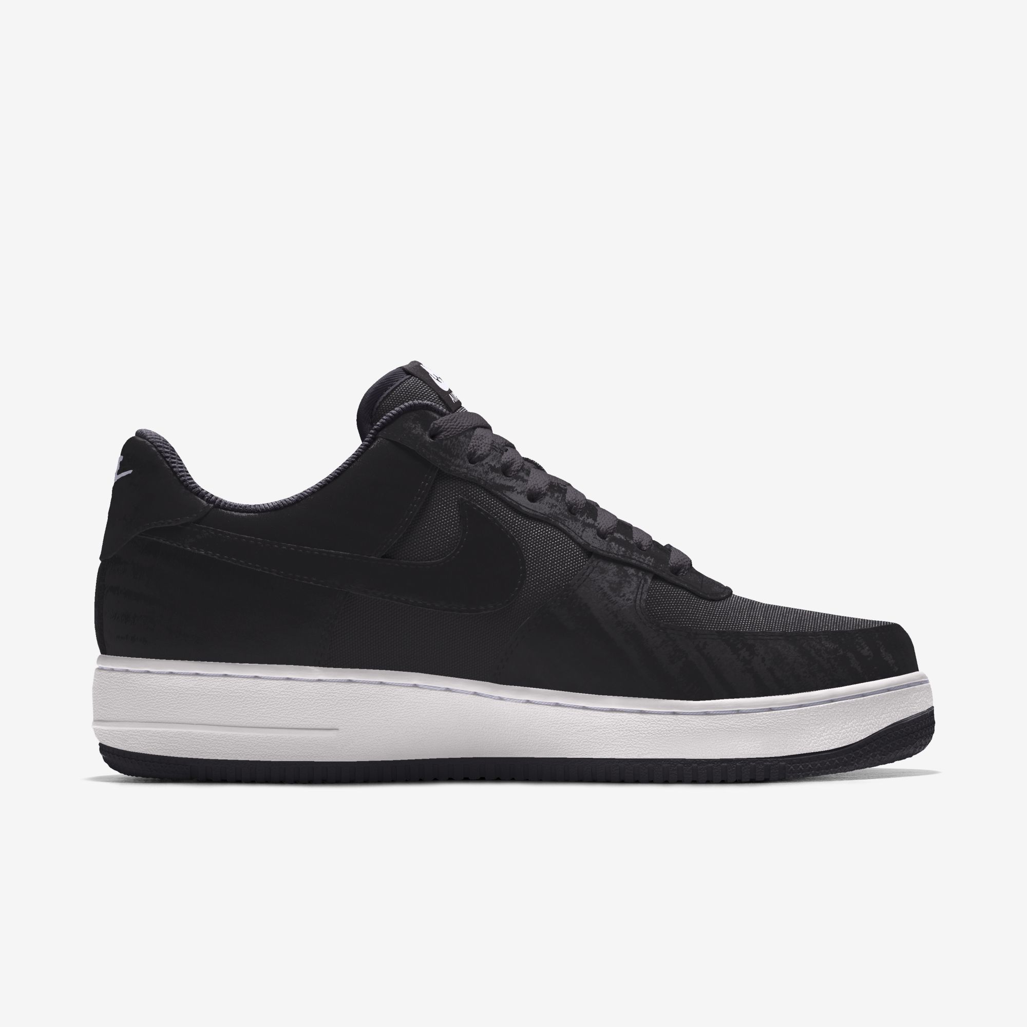  Nike Air Force 1 Low By You - Black Satin / Black Canvas 