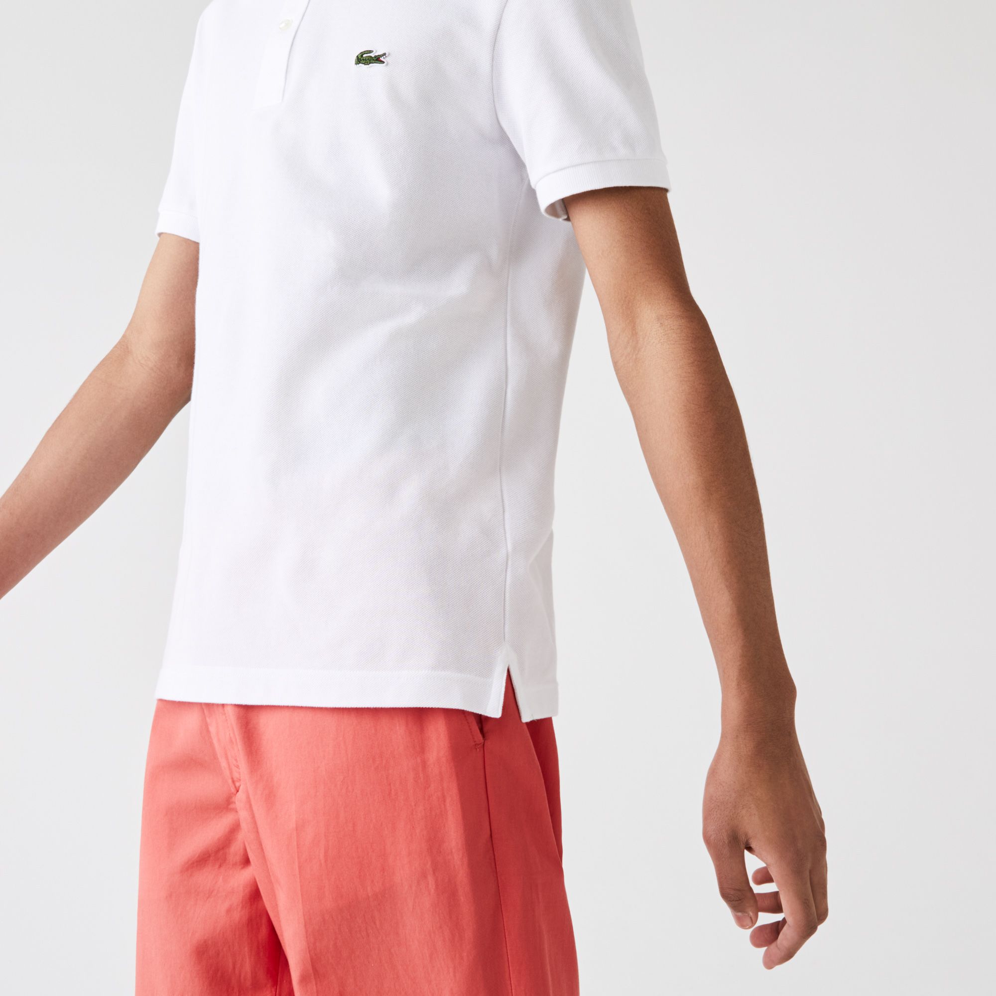  Lacoste Slim Fit Petit Piqué Polo Shirt - White 