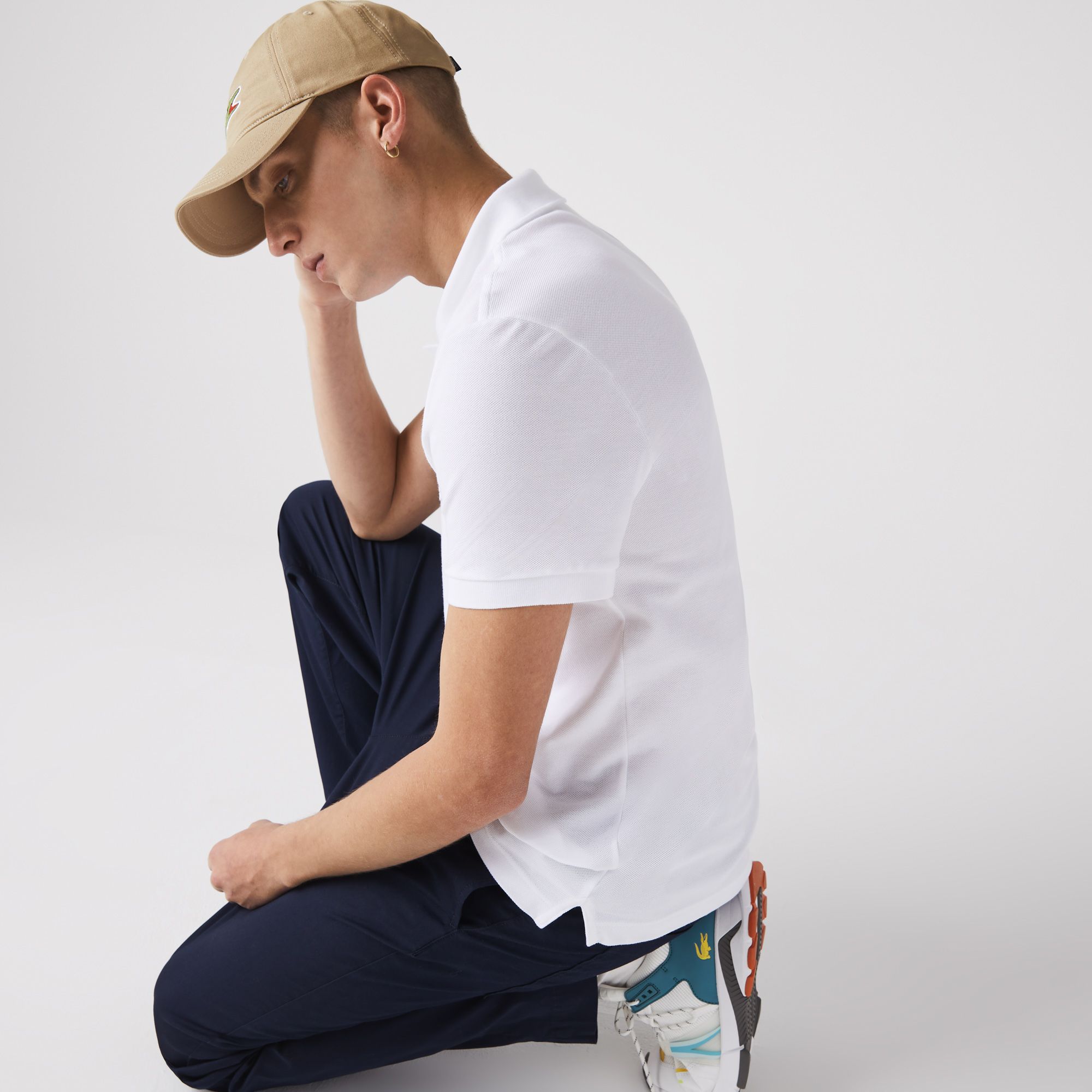  Lacoste Slim Fit Petit Piqué Polo Shirt - White 