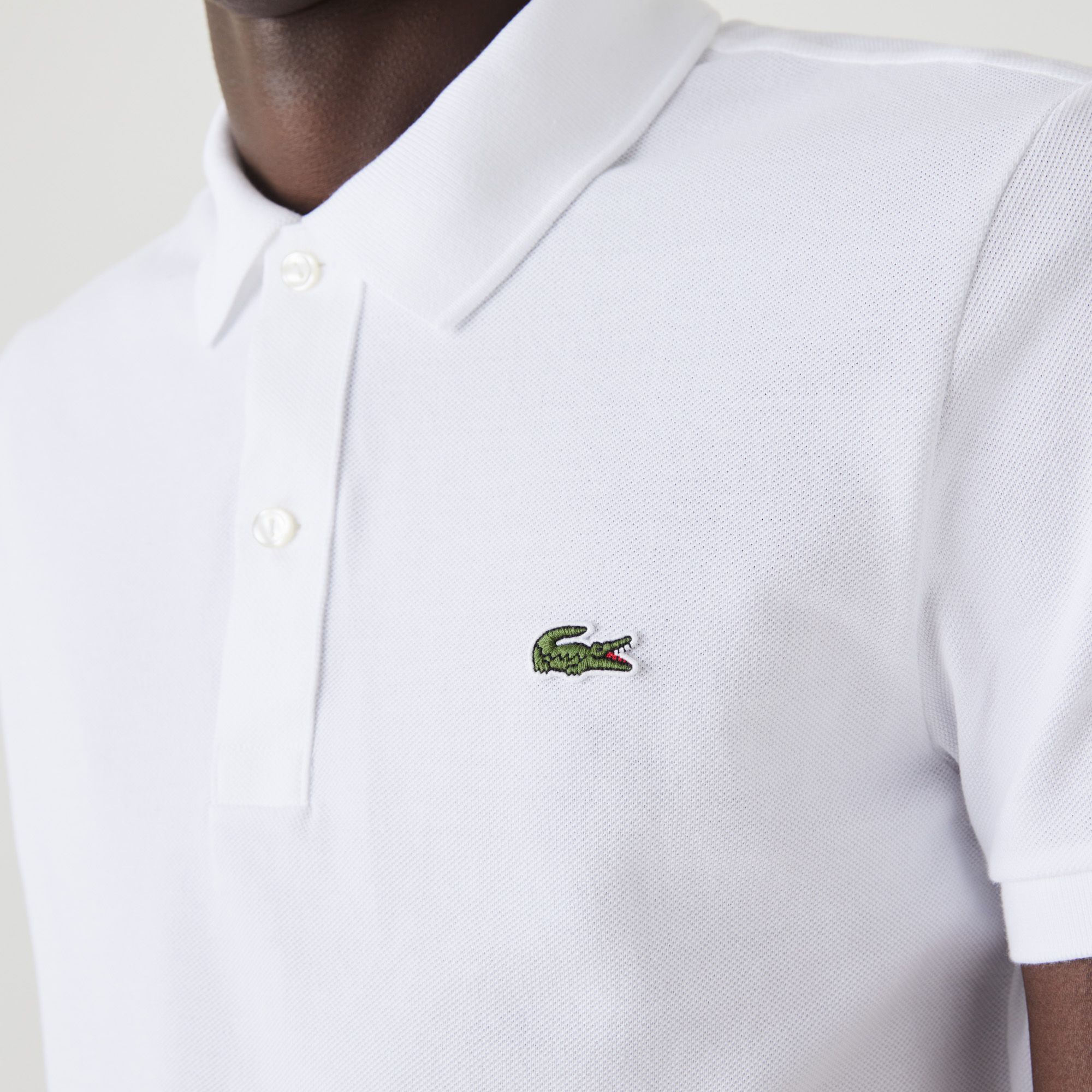  Lacoste Slim Fit Petit Piqué Polo Shirt - White 