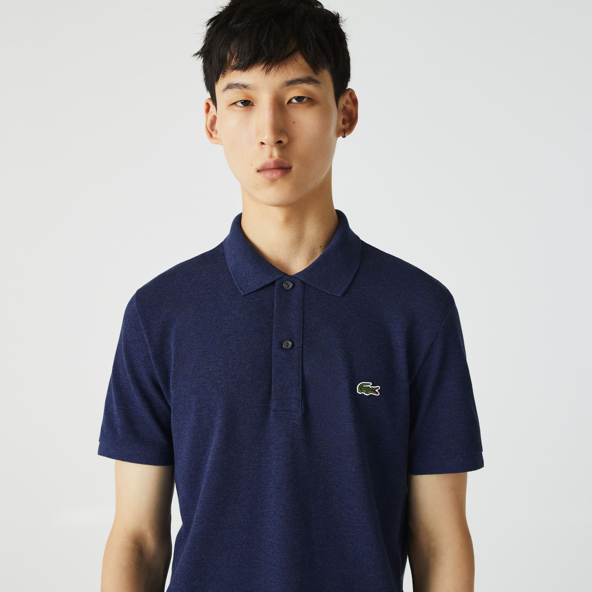  Lacoste Slim Fit Petit Piqué Polo Shirt - Navy Melange 