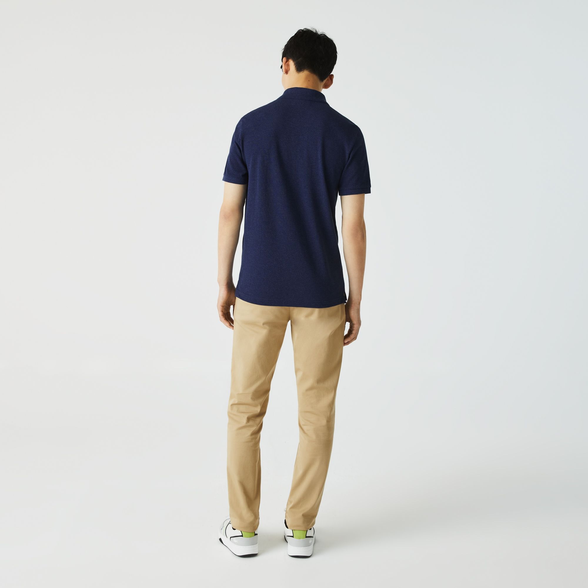  Lacoste Slim Fit Petit Piqué Polo Shirt - Navy Melange 