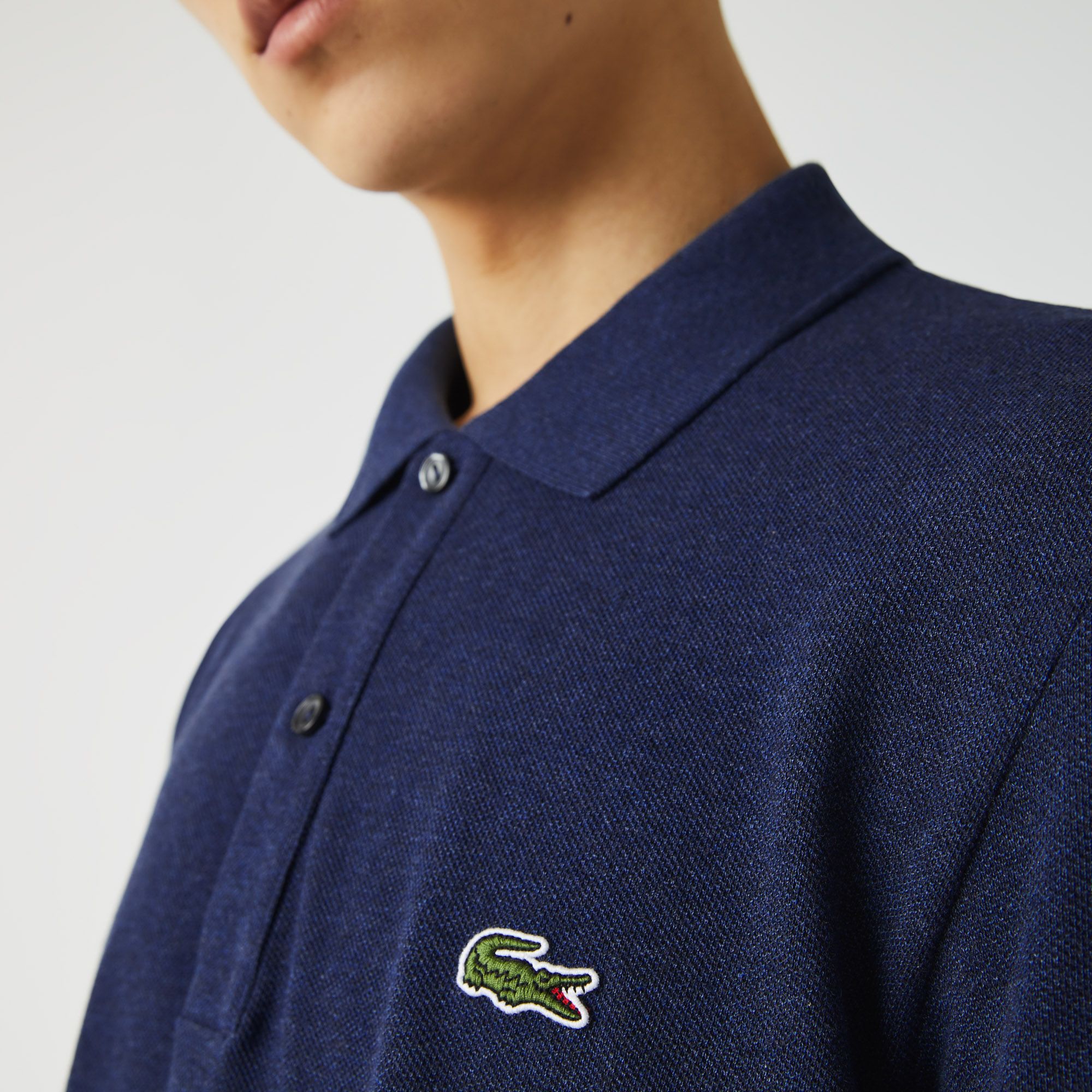  Lacoste Slim Fit Petit Piqué Polo Shirt - Navy Melange 