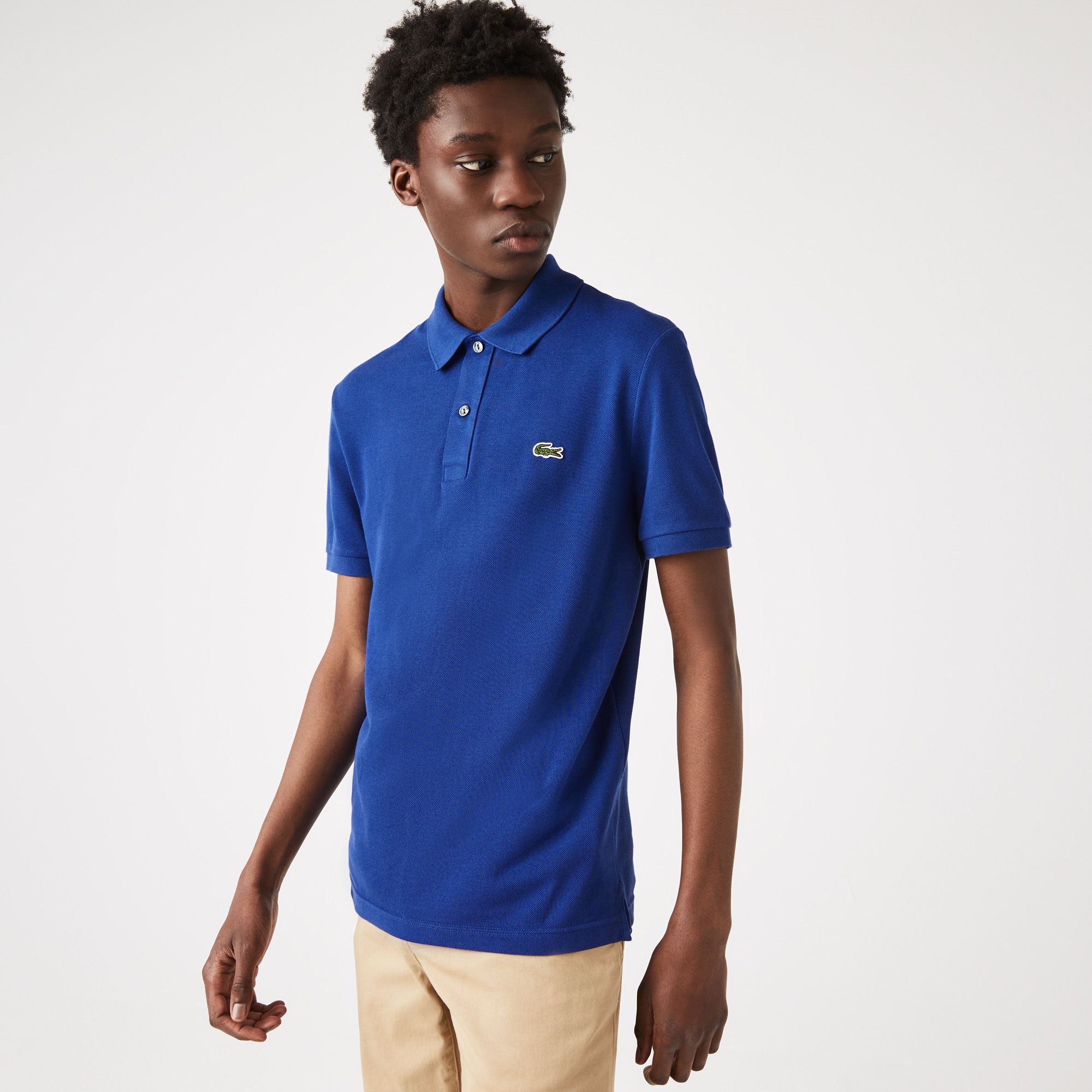  Lacoste Slim Fit Petit Piqué Polo - Blue 