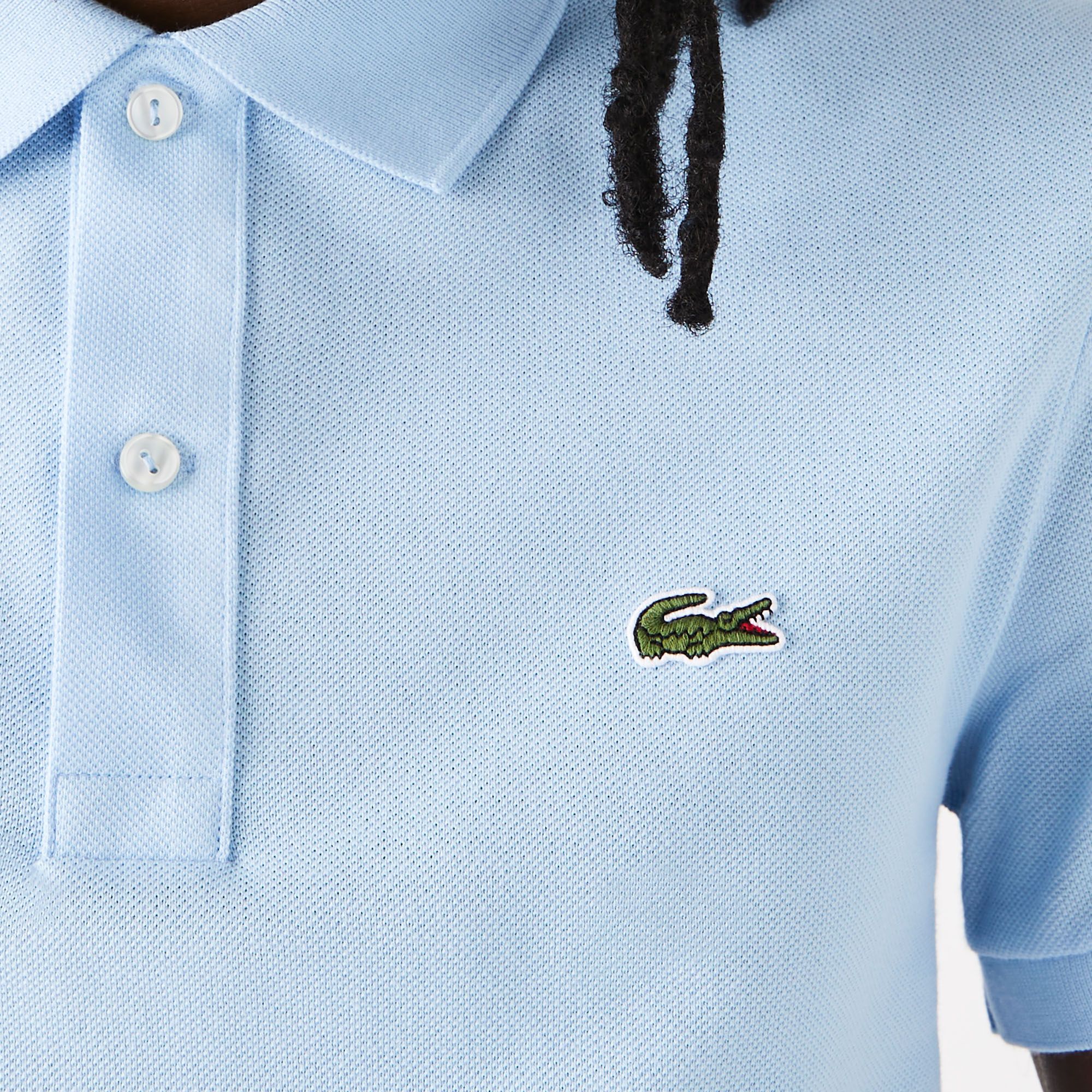  Lacoste Slim Fit Petit Piqué Polo - Light Blue 