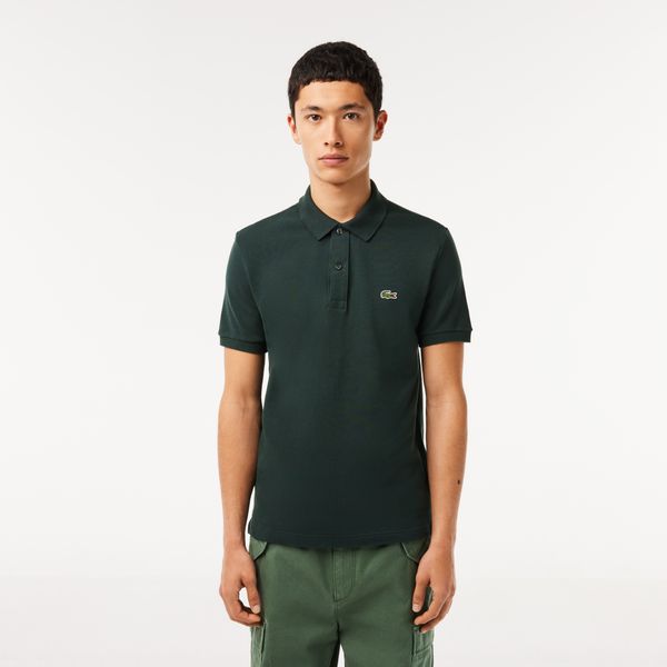  Lacoste L.12.12 Slim Fit Petit Pique Cotton Polo Shirt - Forest Green 