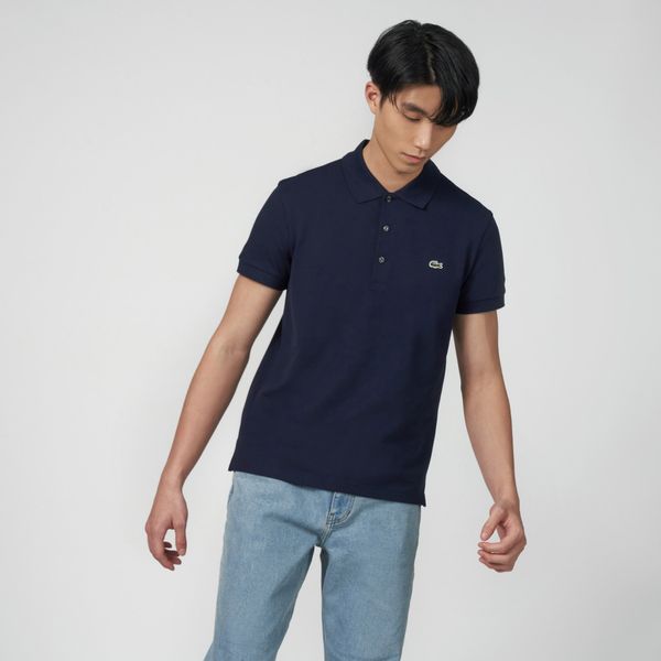  Lacoste Slim Fit Stretch Cotton Piqué Polo - Navy Blue 