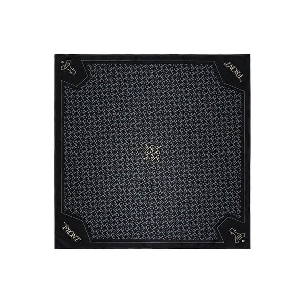  FRONT The Knight F Abundant Square Scarf D523 - BLACK 