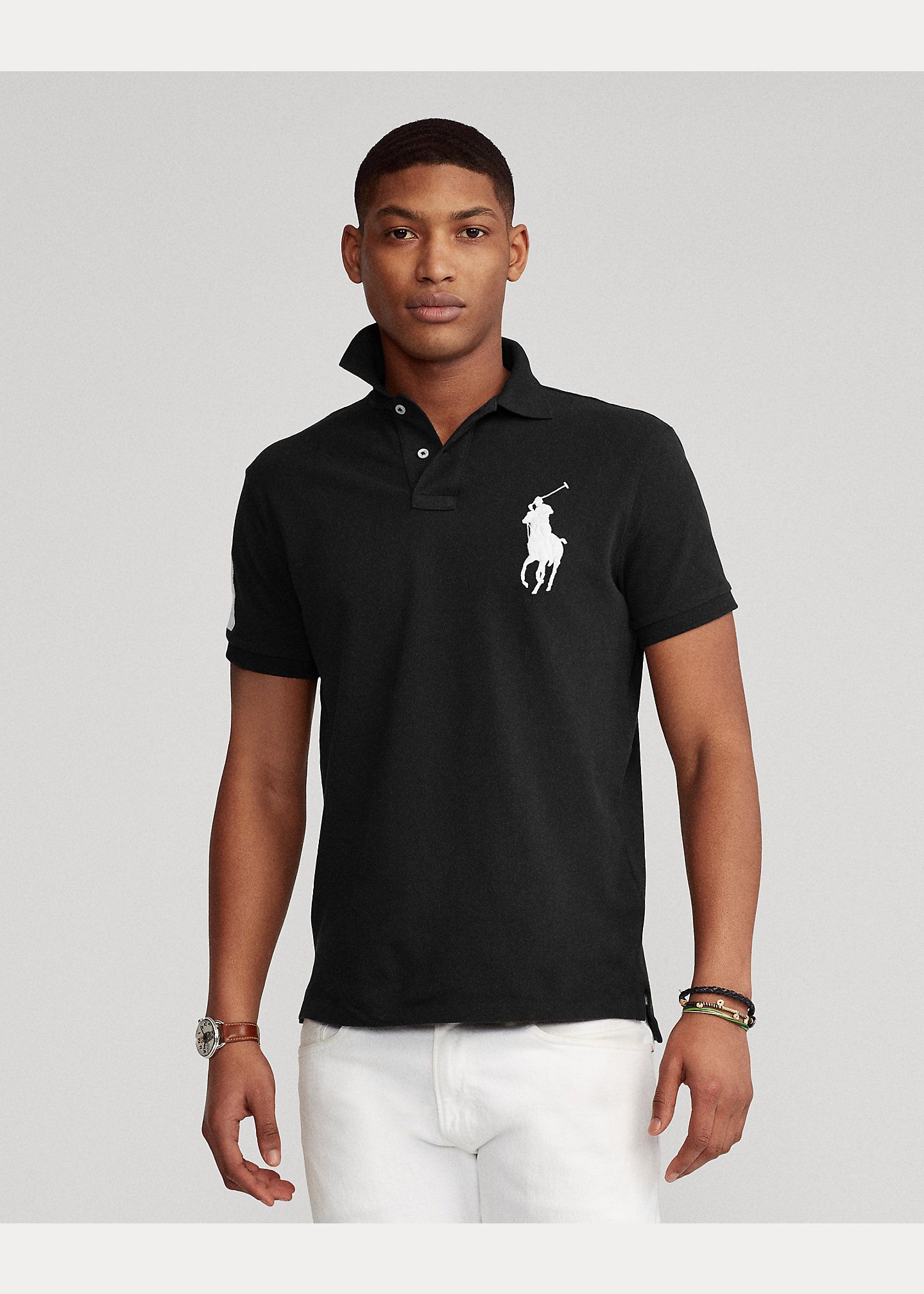 Ralph Lauren Big Pony Mesh Polo Shirt - Black (Custom Slim) – Online  Sneaker Store