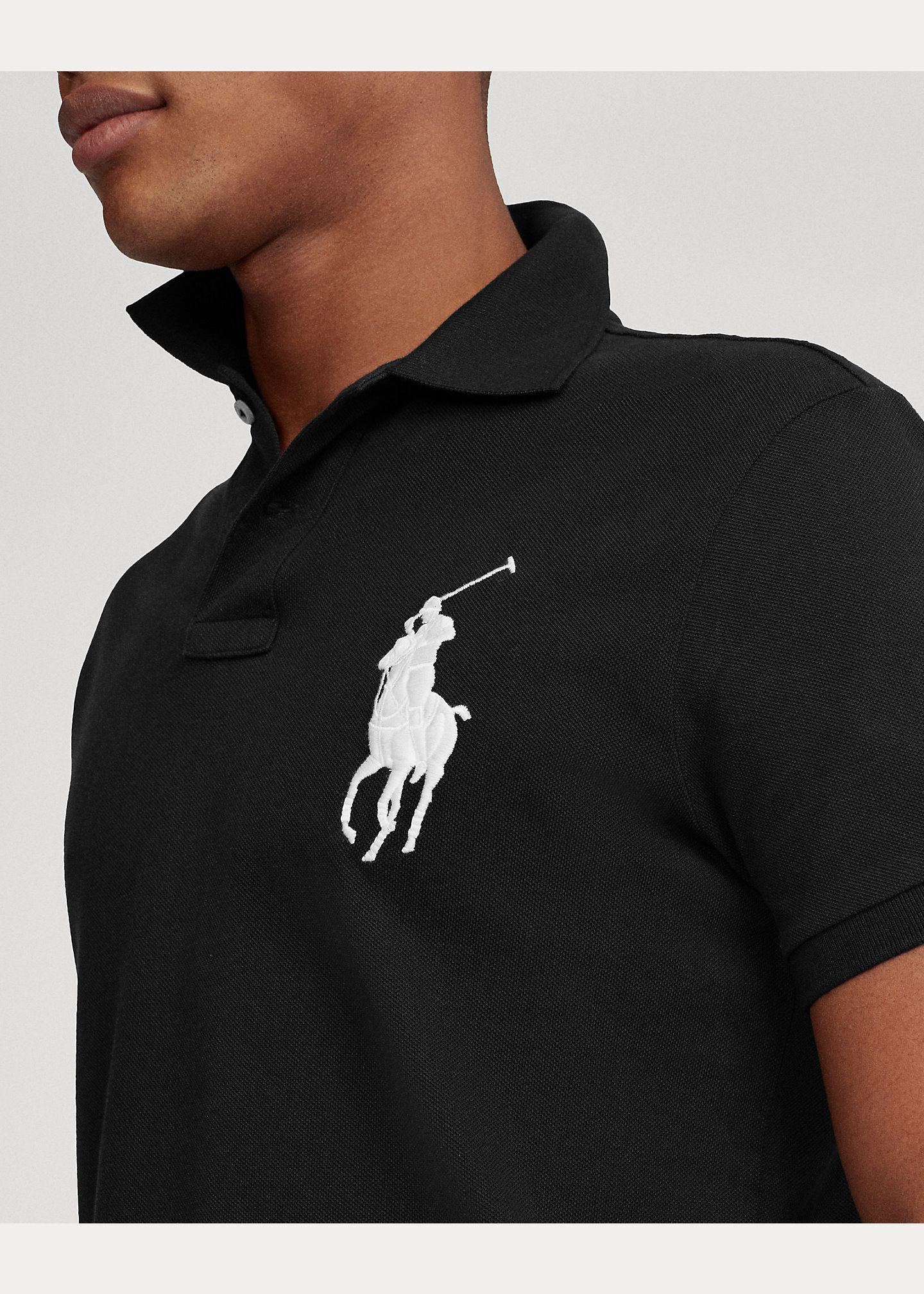 Ralph Lauren Big Pony Mesh Polo Shirt - Black (Custom Slim) – Online  Sneaker Store