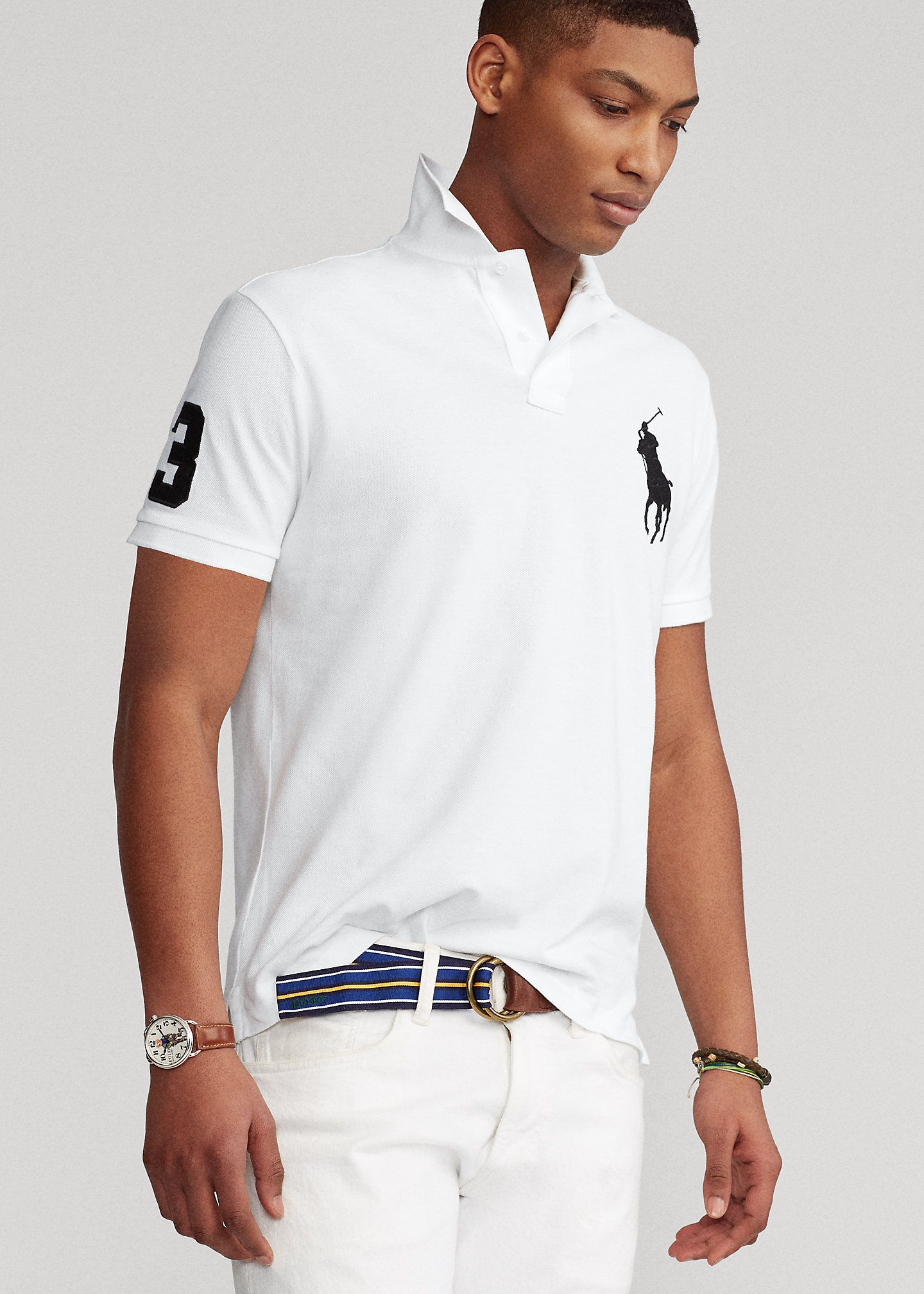Ralph Lauren Big Pony Mesh Polo Shirt - White (Custom Slim) – Online  Sneaker Store