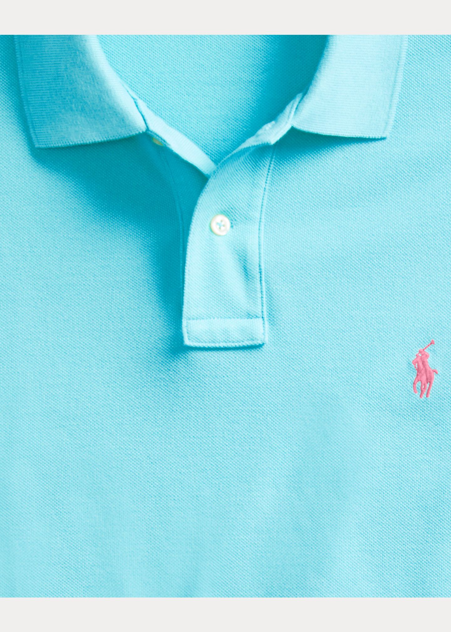 Ralph Lauren The Iconic Mesh Polo Shirt - French Turquoise/Pink (Slim) –  Online Sneaker Store