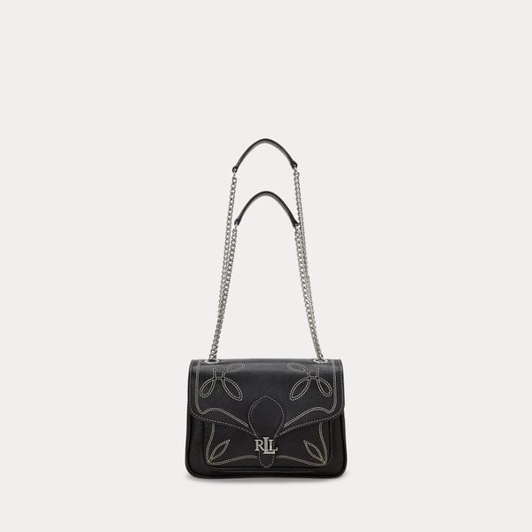  Lauren Ralph Lauren Stitched Small Bradley Convertible Bag - Black 