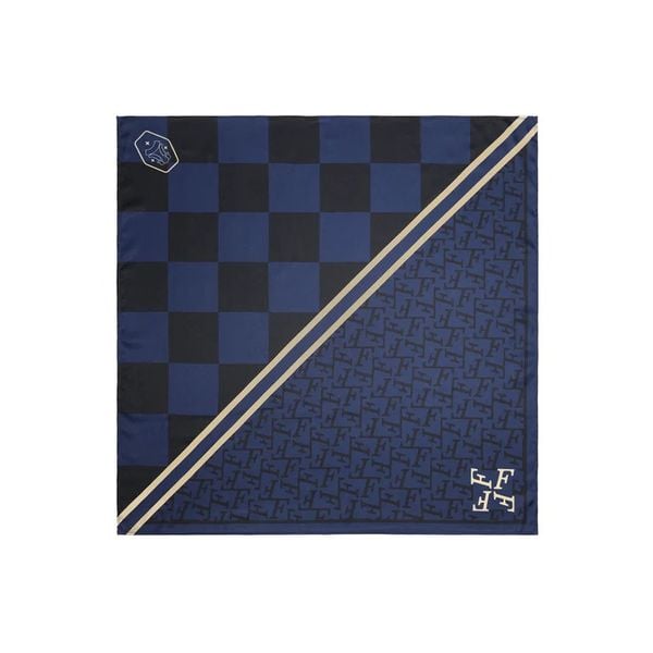  FRONT The Knight New Wave Square Scarf D523 - BLUE 