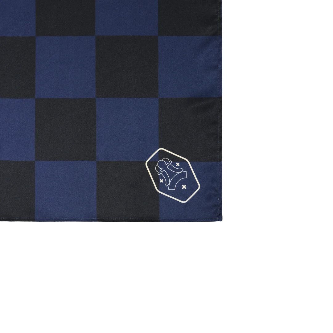  FRONT The Knight New Wave Square Scarf D523 - BLUE 