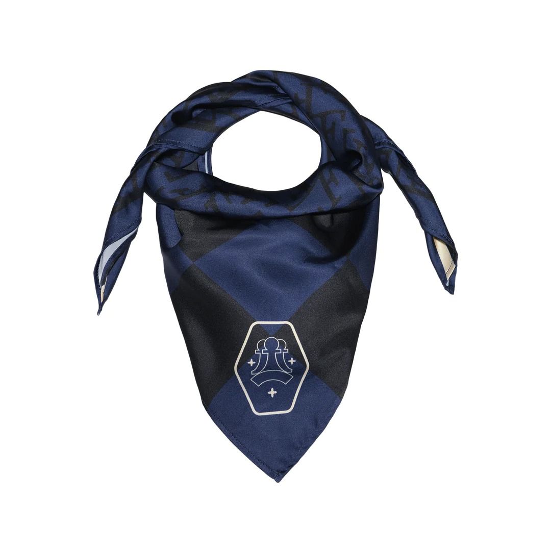  FRONT The Knight New Wave Square Scarf D523 - BLUE 