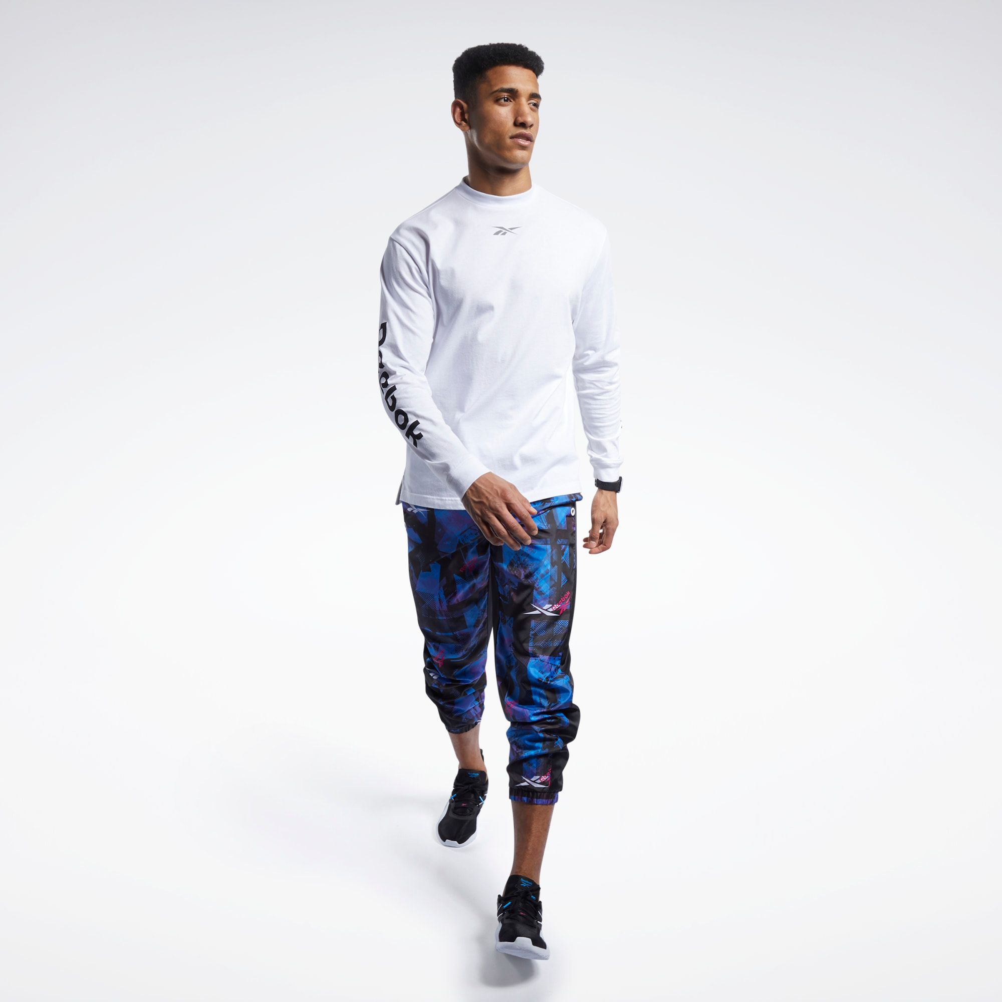  Reebok Meet You There AOP Jogger - Black/Proud Pink 