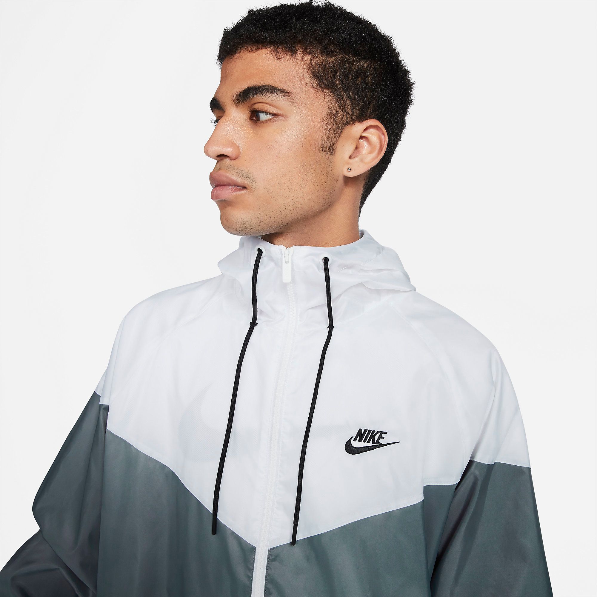 Nike Sportswear Windrunner Hooded Jacket - Grey/White – Online Sneaker Store